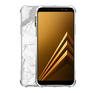 Avis LaCoqueFrançaise Coque Samsung Galaxy A8 2018 anti-choc souple angles renforcés transparente Motif Marbre gris