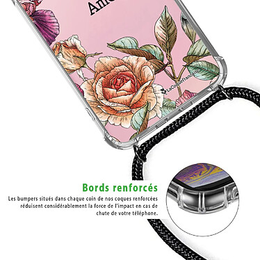 Acheter LaCoqueFrançaise Coque cordon Samsung Galaxy S20 Dessin Amour en fleurs