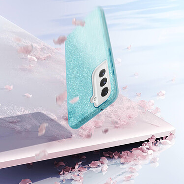 Avizar Coque pour Samsung Galaxy S22 Plus Paillette Amovible Silicone Semi-rigide bleu pas cher