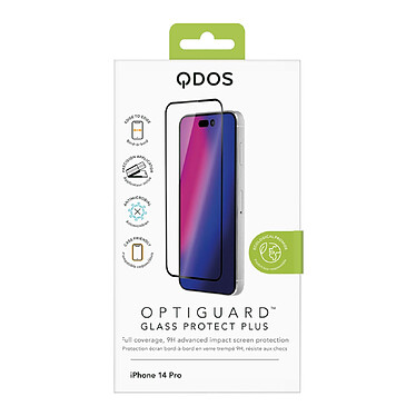 Avis QDOS Verre Trempé pour iPhone 14 Pro OptiGuard Curve Transparent