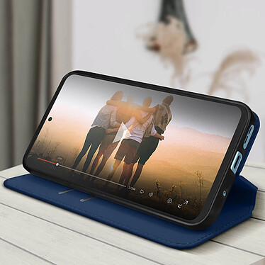 Acheter Avizar Housse pour Xiaomi Redmi Note 12 4G clapet magnétique porte-carte Support vidéo  Bleu nuit