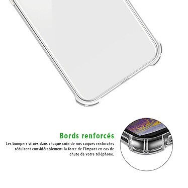 Evetane Coque iPhone X/XS Antichocs Silicone + 2 Vitres en Verre Trempé Protection écran pas cher