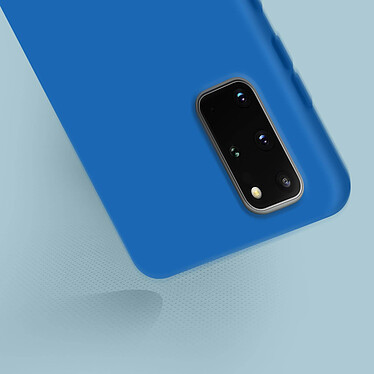 Avizar Coque Galaxy S20 Plus Semi-rigide Soft Touch Compatible QI bleu pas cher