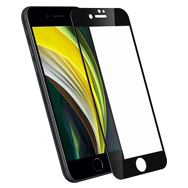 Avizar Verre Trempé Protection Intégrale iPhone SE 2022 / 2020 et 8 / 7 - Bords Noir