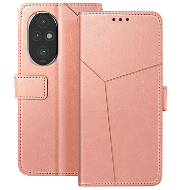 Avizar Etui Clapet pour Honor 200 Pro Portefeuille Support Vidéo Rose Champagne