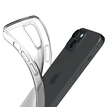 Moxie Coque pour iPhone 15 Silicone Ultra-fine 0.25mm Flexible Transparent pas cher