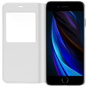 Acheter Avizar Étui iPhone SE 2022 / 2020 et 8 / 7 Fenêtre d'Affichage Clapet Ultra-fin Blanc