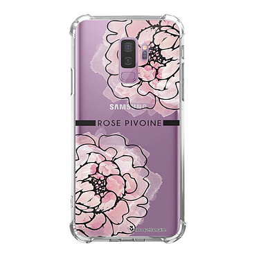 LaCoqueFrançaise Coque Samsung Galaxy S9 Plus anti-choc souple angles renforcés transparente Motif Rose Pivoine