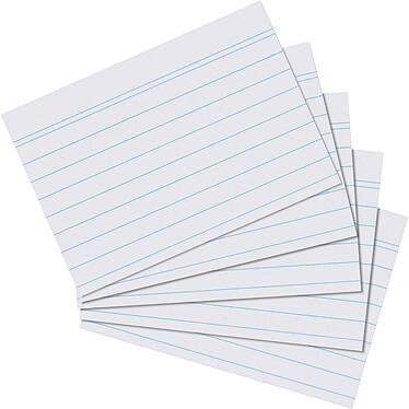 Avis HERLITZ Lot de 100 cartes de vocabulaire A6 lignées Blanc