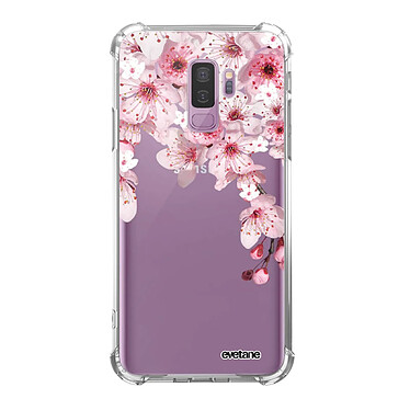 Evetane Coque Samsung Galaxy S9 Plus anti-choc souple angles renforcés transparente Motif Cerisier