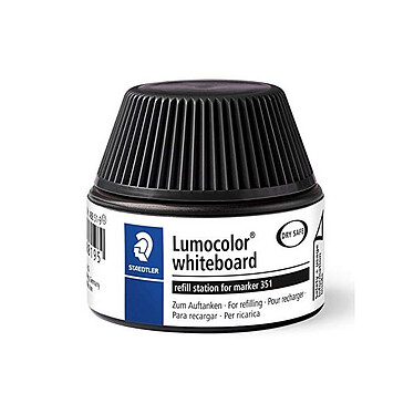 STAEDTLER Flacon Recharge 20 ml Lumocolor 488 51 pour marqueur Tableau Effaçable Noir