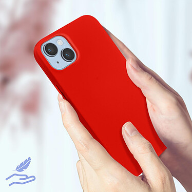 Acheter Avizar Coque pour iPhone 14 Silicone Semi-rigide Finition Soft-touch Fine  rouge