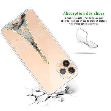 Avis LaCoqueFrançaise Coque iPhone 11 Pro Max silicone transparente Motif Illumination de paris ultra resistant