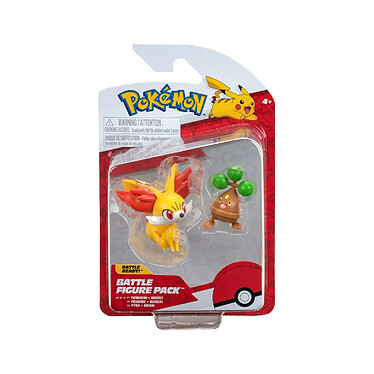 Pokémon - Pack 2 figurines Battle Figure First Partner Set Feunnec, Manzaï 5 cm pas cher