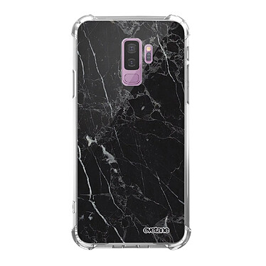 Evetane Coque Samsung Galaxy S9 Plus anti-choc souple angles renforcés transparente Motif Marbre noir