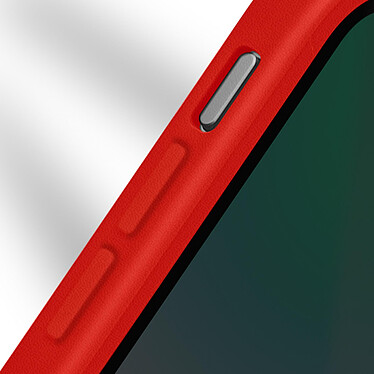 Avizar Coque iPhone X et XS Dos Plexiglas Avant Polymère Coins Renforcés Contour Rouge pas cher