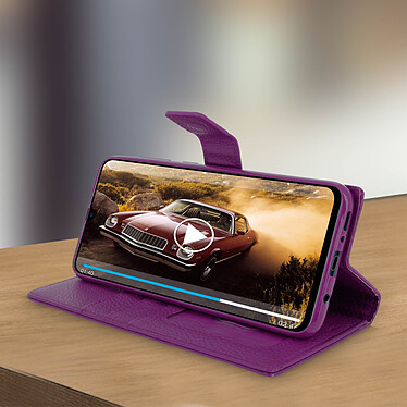 Acheter Avizar Housse Samsung Galaxy A70 Etui Portefeuille Support Vidéo Porte-carte violet