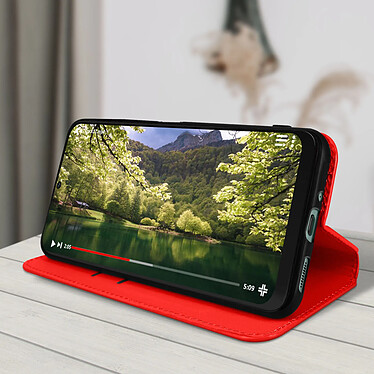 Acheter Avizar Housse pour Xiaomi 12 et 12X Clapet Portefeuille Fonction Support Vidéo  rouge