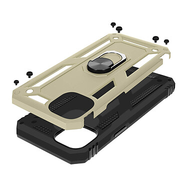 Avizar Coque pour iPhone 15 Antichoc Hybride Bague Support Magnétique  Or pas cher