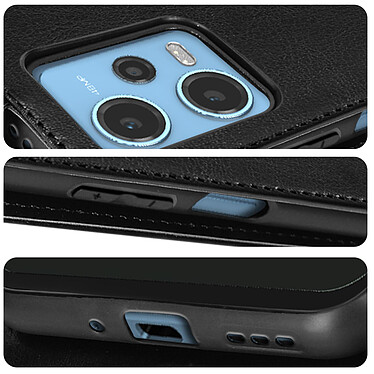 Avizar Étui pour Xiaomi Redmi Note 12 4G et 5G Clapet Vertical Magnétique Porte-carte  Noir pas cher