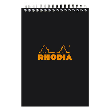 RHODIA bloc reliure intégrale classic noir 14,8x21cm 5x5 80 feuilles microperforées 80g