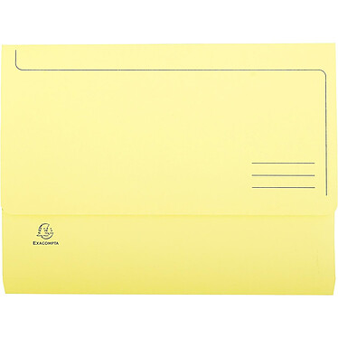 EXACOMPTA Paquet de 50 chemises à poche SUPER en carte 210g A4, coloris jaune canari x 3