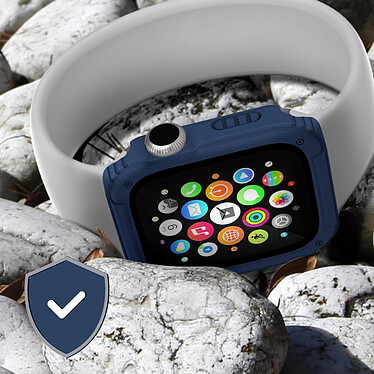 Avizar Protection Intégrale Verre Trempé Apple Watch Series 3 / 2 / 1 38mm Bleu Nuit pas cher