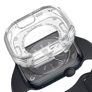 Acheter Avizar Coque pour Apple Watch 8 7 45mm et 6 5 4 2 44mm et 3 2 1 45mm Carbone  transparent