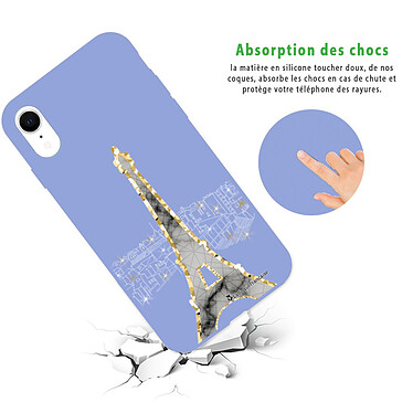 Avis LaCoqueFrançaise Coque iPhone Xr Silicone Liquide Douce lilas Illumination de paris
