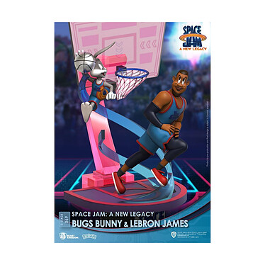 Space Jam : A New Legacy - Diorama D-Stage Bugs Bunny & Lebron James New Version 15 cm pas cher