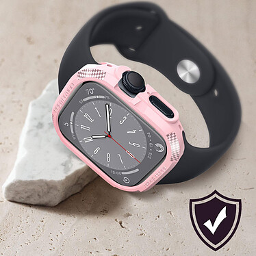 Avis Avizar Coque pour Apple Watch 8 7 45mm et 6 5 4 2 44mm et 3 2 1 45mm Fibre de Carbone  rose