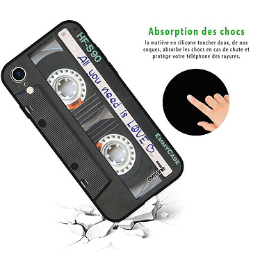 Avis Evetane Coque iPhone Xr Silicone Liquide Douce noir Cassette