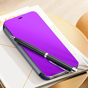 Avis Avizar Étui Clear View pour iPhone 15 Pro Max Clapet Miroir Fonction Support  Violet Lavande