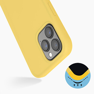 Avis Avizar Coque iPhone 13 Pro Max Semi-rigide Silicone Finition Soft-touch jaune