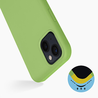 Avis Avizar Coque iPhone 13 Mini Silicone Semi-rigide Finition Soft-touch vert tilleul