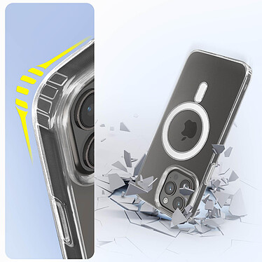 Avis Avizar Coque pour iPhone 14 Pro Bi-matière Antichoc Compatible MagSafe  Transparent