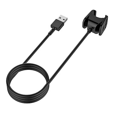 Avizar Câble USB Fitbit Charge 3 et 4 Certifié CE & RoHS Crochet de fixation 1m - Noir pas cher