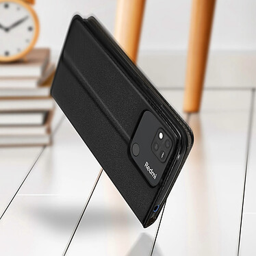 Avis Avizar Housse Xiaomi Redmi 10A Porte-carte Fonction Support Vidéo Clapet Magnétique  Noir