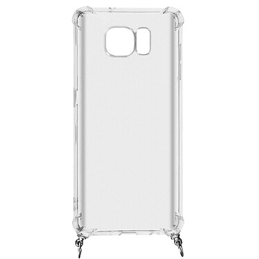 Avizar Coque Galaxy S7 Edge Anneau personnalisable avec bijou/Chaîne - Transparent