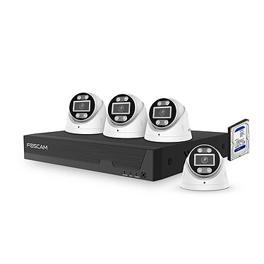Foscam - Kit vidéosurveillance IP 4 caméras FNA108E-T4-2T