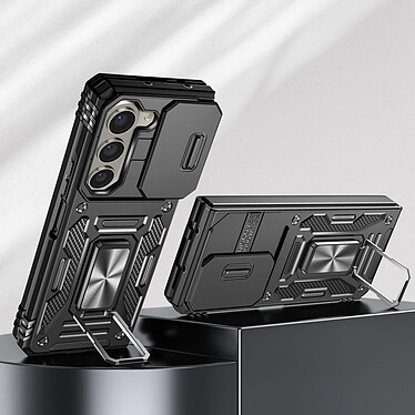 Avis Avizar Coque pour Samsung Galaxy Z Fold 5 Antichoc Cache Caméra Bague Support  Noir