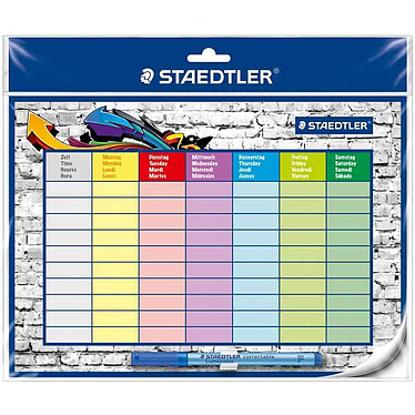 STAEDTLER Kit emploi du temps Lumocolor corrigible,format A4
