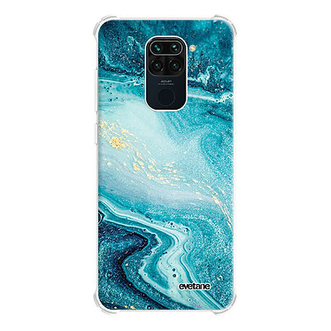 Evetane Coque Xiaomi Redmi Note 9 anti-choc souple angles renforcés transparente Motif Bleu Nacré Marbre