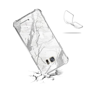 Acheter LaCoqueFrançaise Coque Samsung Galaxy S7 anti-choc souple angles renforcés transparente Motif Marbre gris