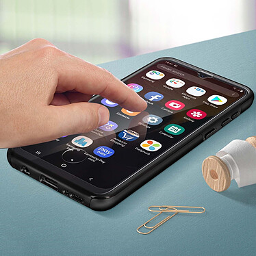 Avis Avizar Coque Samsung Galaxy A50 Protection Arrière Rigide Avant Silicone Tactile noir