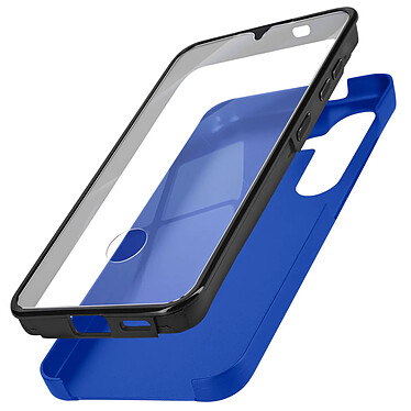 Avizar Coque Intégrale pour Samsung S24 Plus Rigide et Avant Souple Tactile Bleu