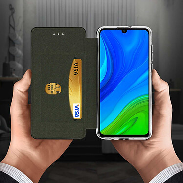 Avis Avizar Étui Huawei P smart 2020 Simili-Cuir Clapet Porte-carte Support Vidéo bleu nuit