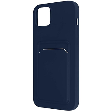 Avizar Coque pour iPhone 14 Plus Silicone Souple Porte-carte Fine Légère  bleu