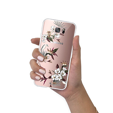 LaCoqueFrançaise Coque Samsung Galaxy S7 Edge 360 intégrale transparente Motif Fleurs Sauvages Tendance pas cher