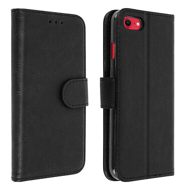 Avizar Housse iPhone SE 2022 / 2020 et 8 / 7 Clapet Porte carte Fonction support - noir